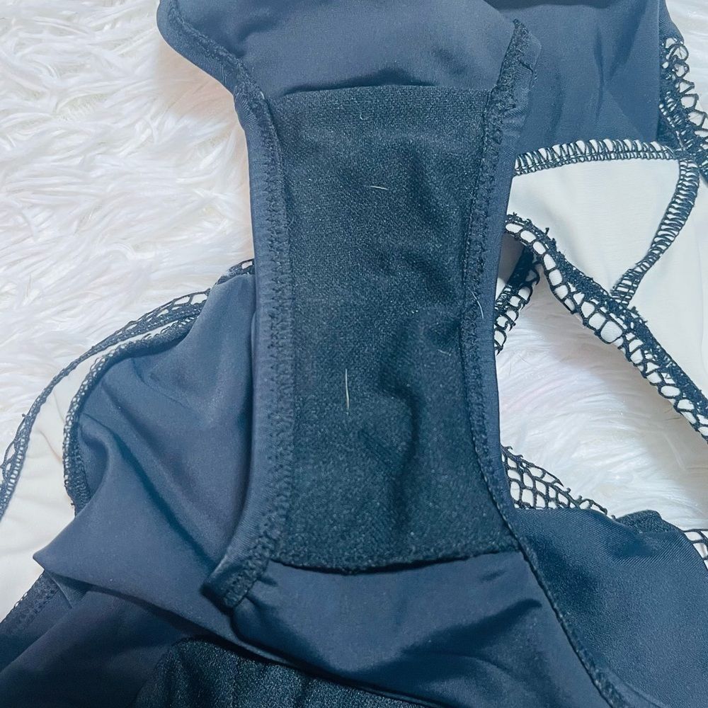 EUC Tripp Black One Piece Plunge Swimsuit Monokini - Picture 7 of 16